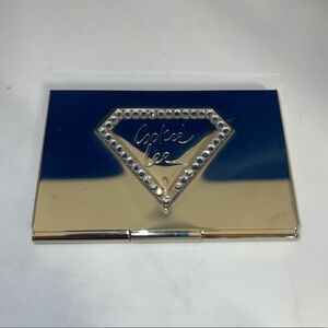 Silver/Rhinestone Business Card Holder Cookie Lee